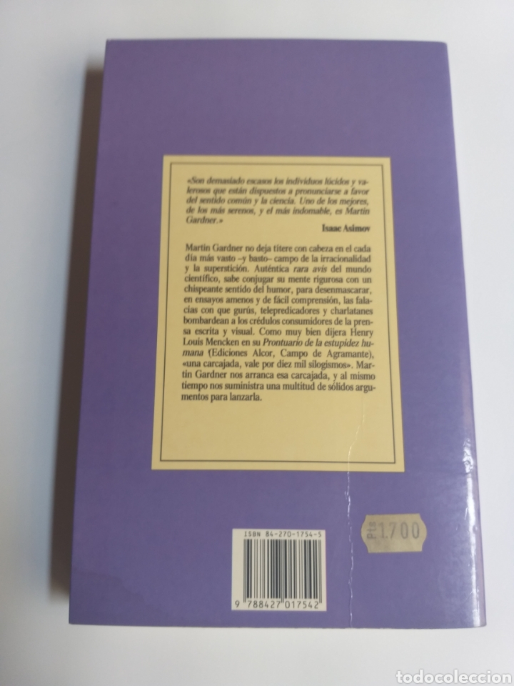 Libros de segunda mano: Extravagancias y disparates Mart&iacute;n Gardner - Foto 6