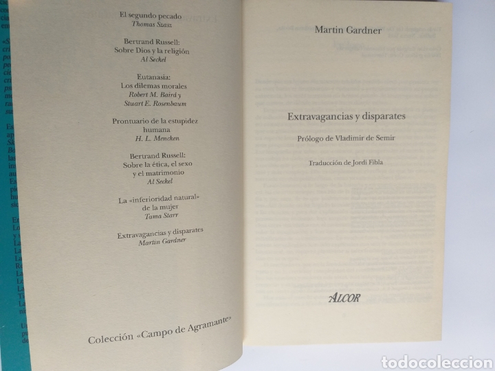 Libros de segunda mano: Extravagancias y disparates Mart&iacute;n Gardner - Foto 9