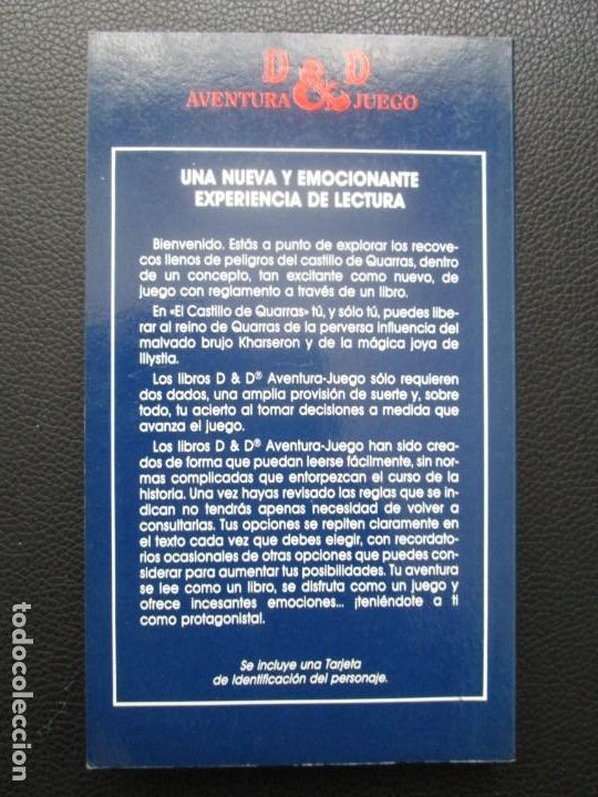 Libros de segunda mano: Dungeons & Dragons. N&ordm;2. El Castillo de Quarras. LibroJuego - Foto 2