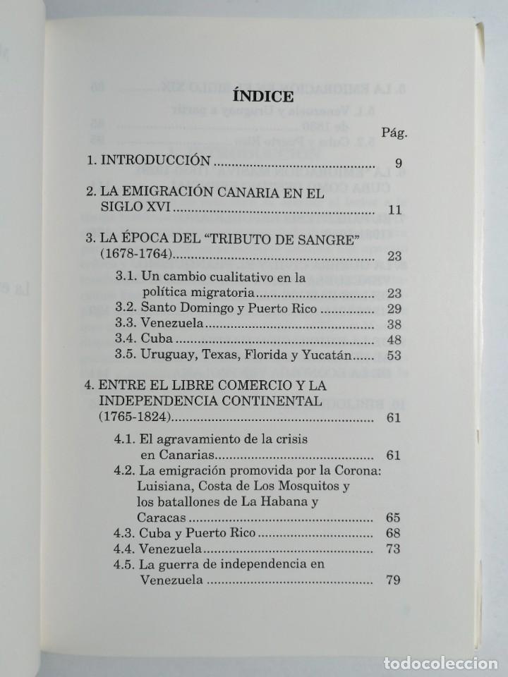 Libros de segunda mano: MANUEL HERN&Aacute;NDEZ GONZ&Aacute;LEZ. CANARIAS: LA EMIGRACI&Oacute;N. 1995. - Foto 3
