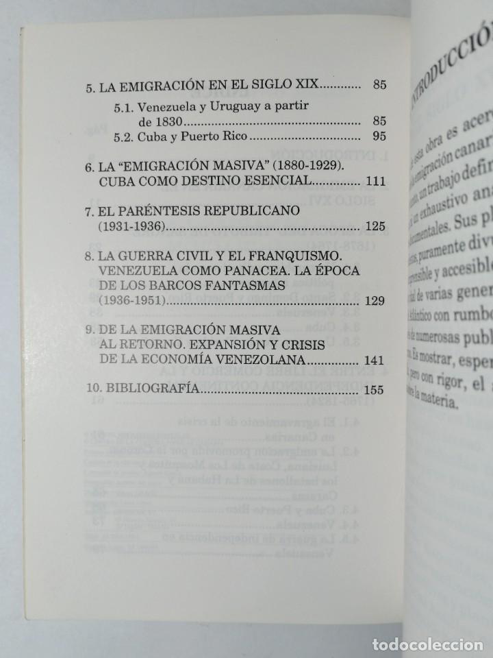 Libros de segunda mano: MANUEL HERN&Aacute;NDEZ GONZ&Aacute;LEZ. CANARIAS: LA EMIGRACI&Oacute;N. 1995. - Foto 4