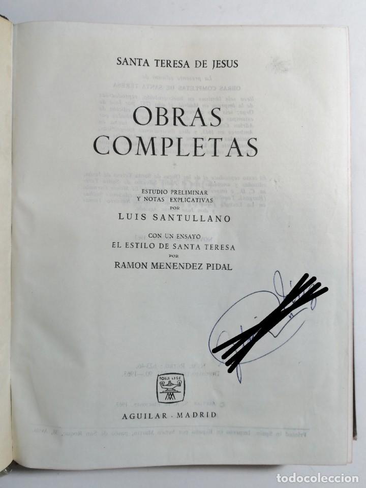 Libros de segunda mano: SANTA TERESA DE JES&Uacute;S. OBRAS COMPLETAS. 1963. - Foto 2