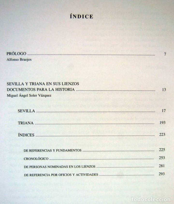 Libros de segunda mano: SEVILLA Y TRIANA EN SUS LIENZOS. DOCUMENTOS PARA LA HISTORIA - SOLER VAZQUEZ, M. A. - Foto 2