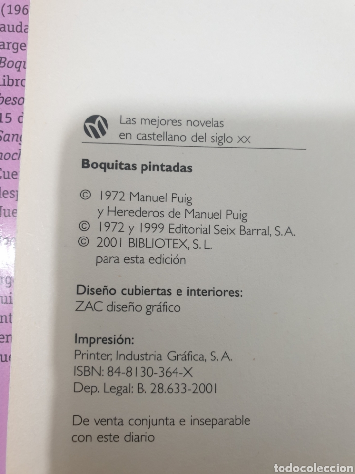 Libros de segunda mano: Boquitas pintadas, Manuel Puig, 2001 - Foto 7