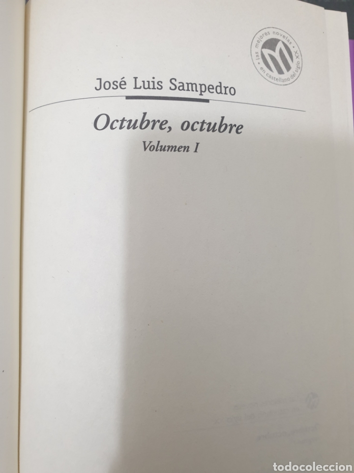 Libros de segunda mano: Octubre, octubre, Jos&eacute; Luis sampedro, 2001 - Foto 6