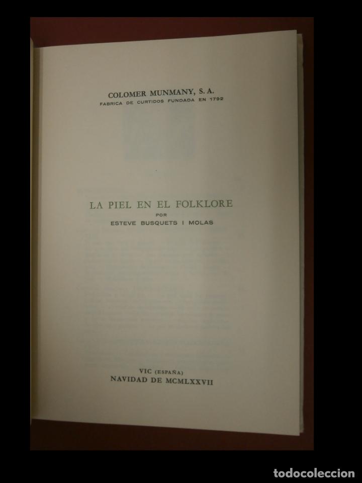 Libros de segunda mano: La piel en el folklore. Esteve Busquets i Molas - Foto 4