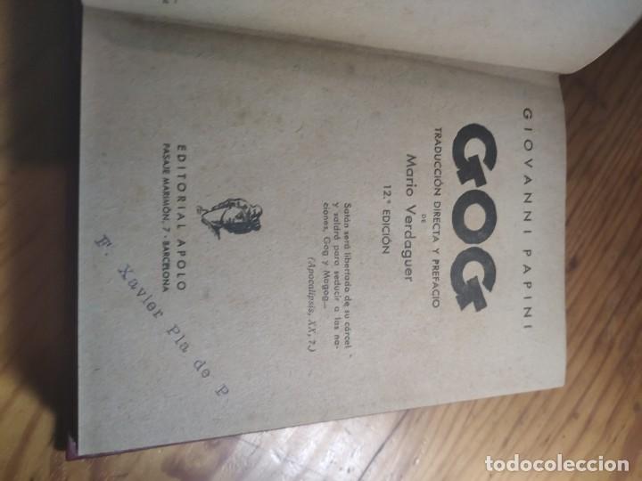 Libros de segunda mano: GOG / GIOVANNI PAPINI / EDITORIAL APOLO 1934 - Foto 2