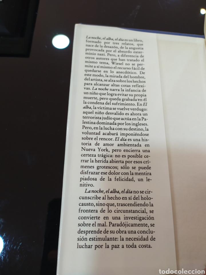 Libros de segunda mano: La noche. El alba. El d&iacute;a. Elie Wiesel - Foto 5