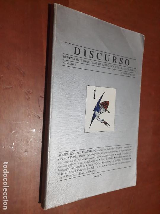 Second hand books: DISCURSO. REVISTA INTERNACIONAL DE SEMI&Oacute;TICA Y TEOR&Iacute;A LITERARIA 1. 1987. R&Uacute;STICA. BUEN ESTADO