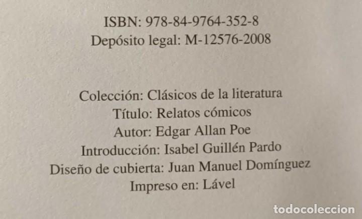 Libros de segunda mano: Libro: Relatos C&oacute;micos, Edgar Allan Poe, Ed. Editorial Anagrama, 2008 - Foto 2