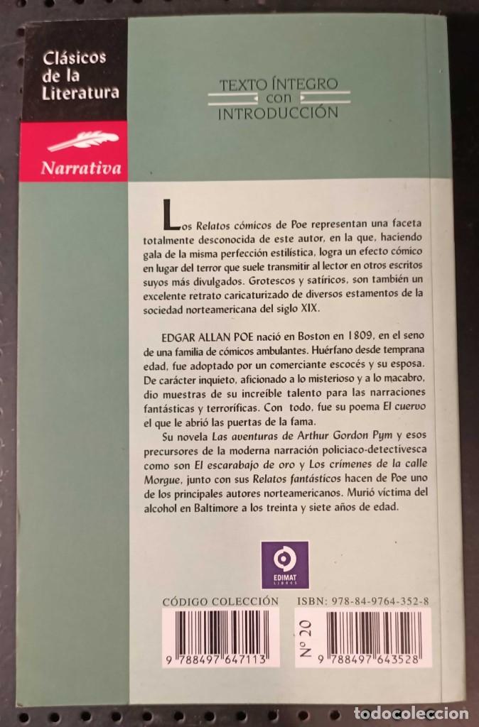 Libros de segunda mano: Libro: Relatos C&oacute;micos, Edgar Allan Poe, Ed. Editorial Anagrama, 2008 - Foto 4