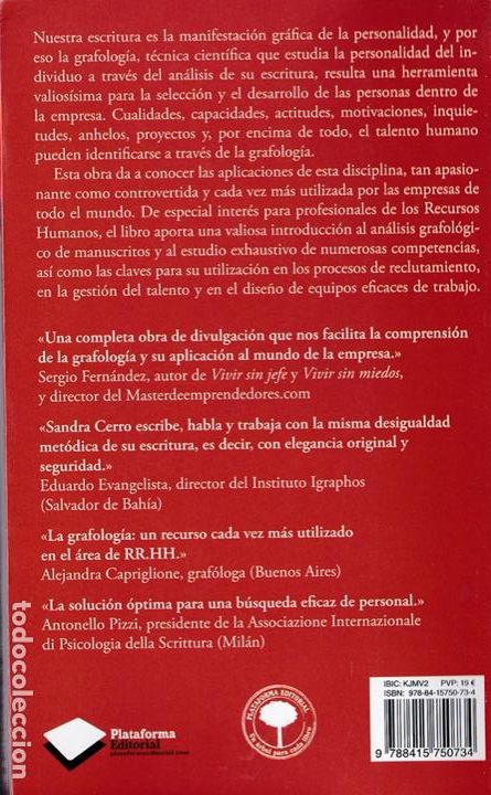 Libros de segunda mano: Grafolog&iacute;a en la gesti&oacute;n del talento / Sandra M. Cerro Jim&eacute;nez - Foto 8