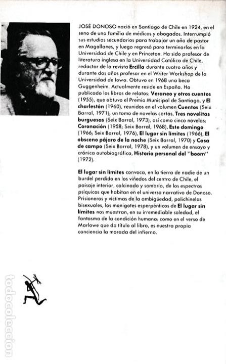 Libros de segunda mano: El lugar sin l&iacute;mites / Jos&eacute; Donoso - Foto 2