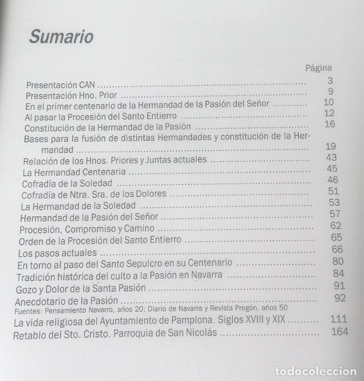 Libros de segunda mano: Centenario. Hermandad de la Pasi&oacute;n del Se&ntilde;or, 1887-1987, Navarra - Foto 3