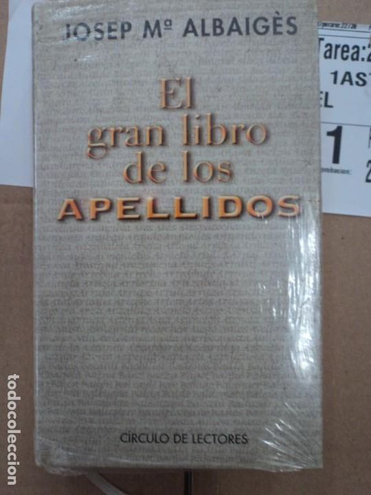 Libros de segunda mano: Josep M,&ordf; Albaig&eacute;s - El gran libro de los Apellidos - Foto 1