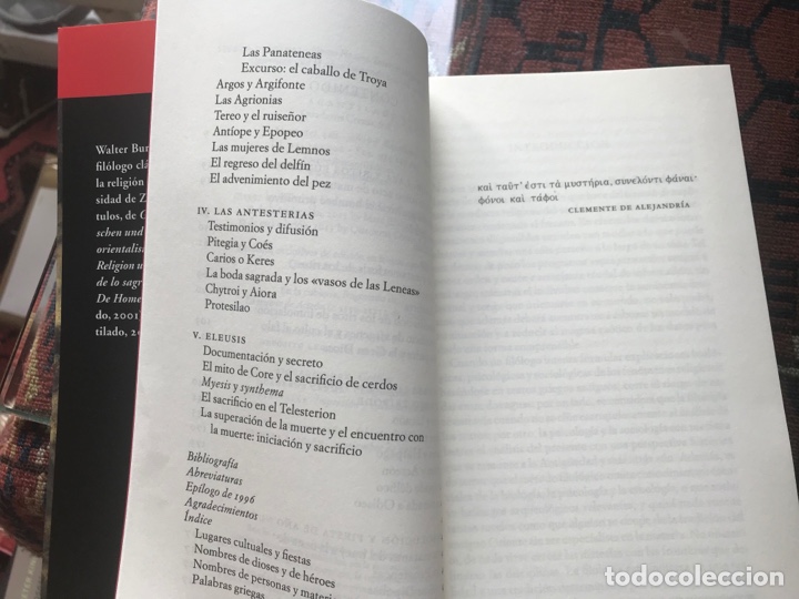 Libros de segunda mano: Homo Necans. Walter Brunert. Acantilado. Como nuevo - Foto 5