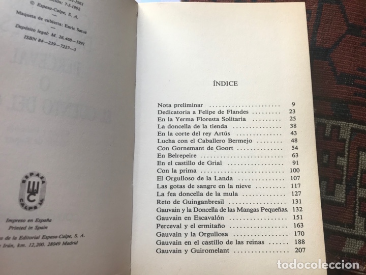 Libros de segunda mano: Perceval o el cuento del Grial. Chretien de Troyes. Austral - Foto 3