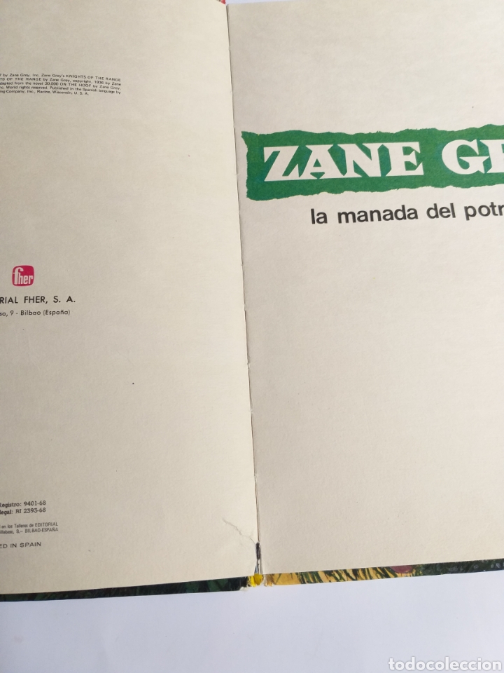 Libros de segunda mano: Zane Grey La manada del Potro azul . Fher 1968 - Foto 14