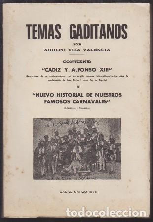 Libros de segunda mano: TEMAS GADITANOS - VILA VALENCIA, ADOLFO - A-CA-3154 - Foto 1