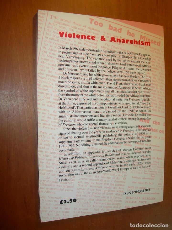 Libros de segunda mano: VIOLENCE & ANARCHISM / A POLEMIC / INGL&Eacute;S - Foto 2