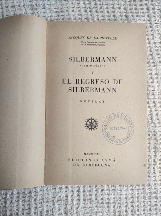 Libros de segunda mano: SILBERMANN, El regreso de Silbermann / JACQUES DE LACRETELLE - Foto 2
