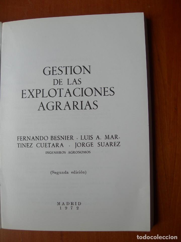Libros de segunda mano: GESTI&Oacute;N DE LAS EXPLOTACIONES AGRARIAS / VVAA. - Foto 2