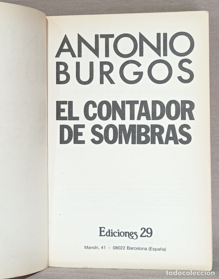 Libros de segunda mano: El contador de sombras. Antonio Burgos. - Foto 2