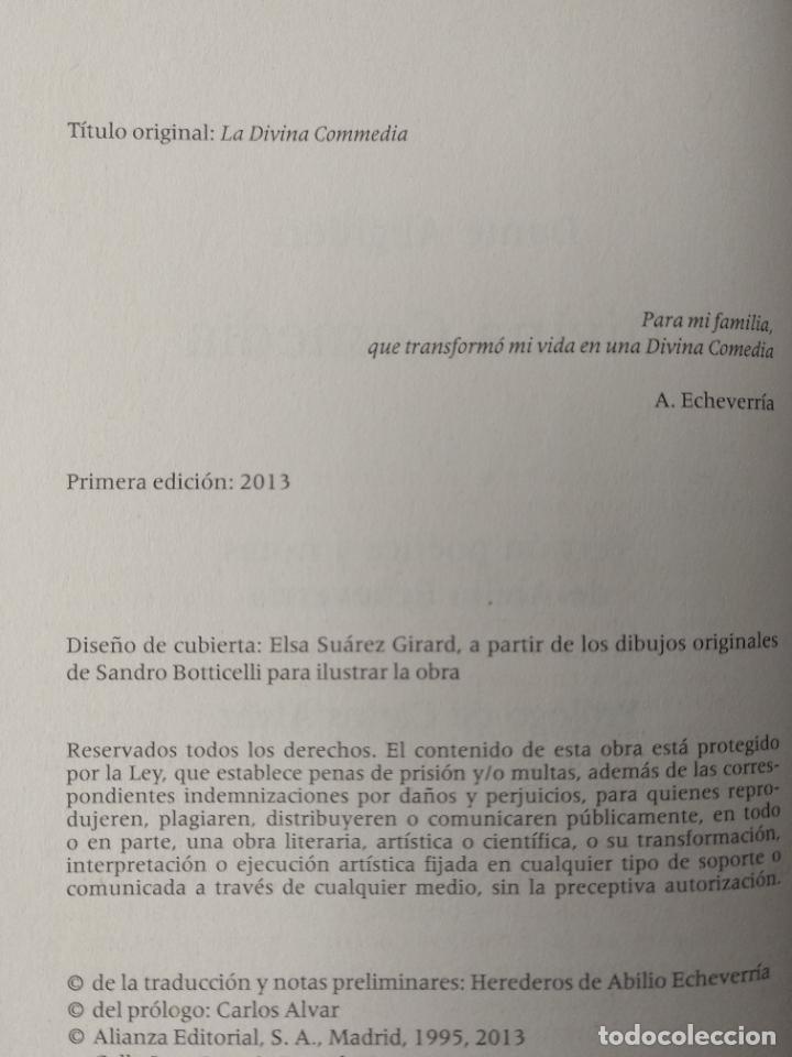 Libros de segunda mano: Divina comedia. Dante. Versi&oacute;n de Abilio Echevarr&iacute;a. Alianza Editorial - Foto 3