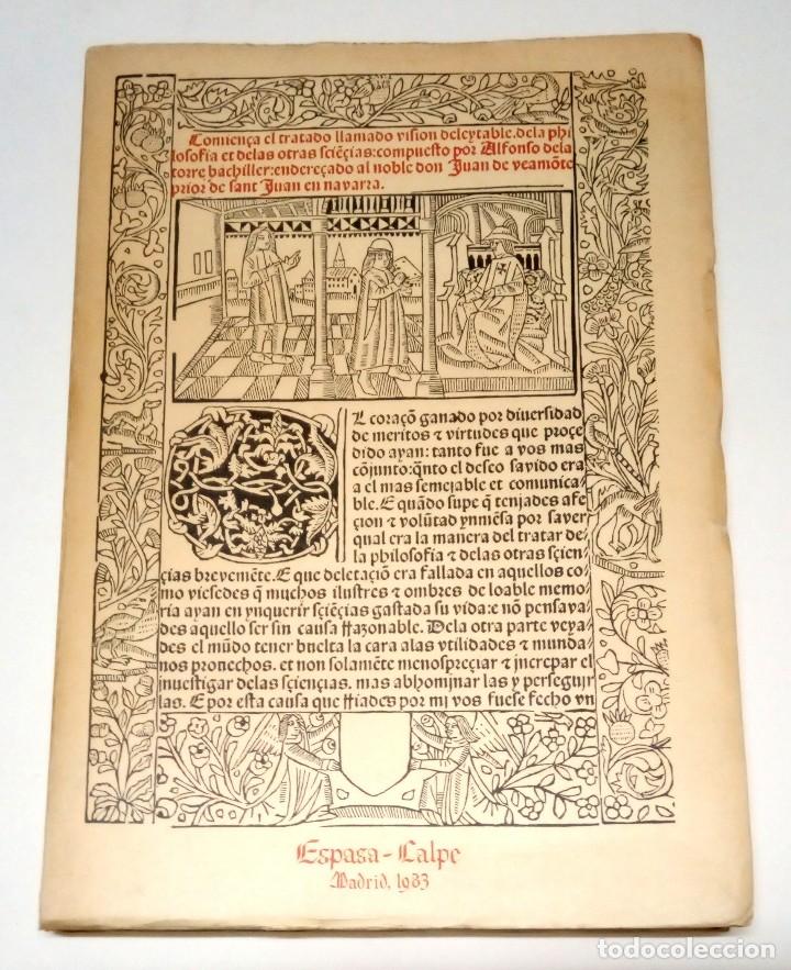 Libros de segunda mano: TORRE, Alfonso de la. Vision deleitable. Reproducci&oacute;n facs&iacute;mil, 1489. 1983. - Foto 1