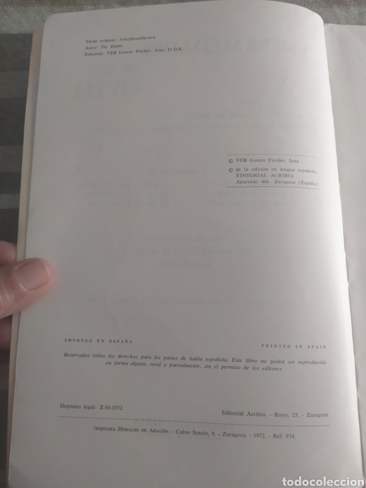 Libros de segunda mano: Enfermedades de la oveja TH. HIEPE - Foto 3