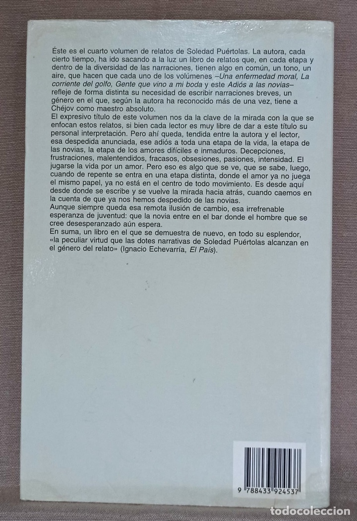 Libros de segunda mano: Adi&oacute;s a las novias. Soledad Pu&eacute;rtolas.ENV&Iacute;O GRATIS - Foto 3