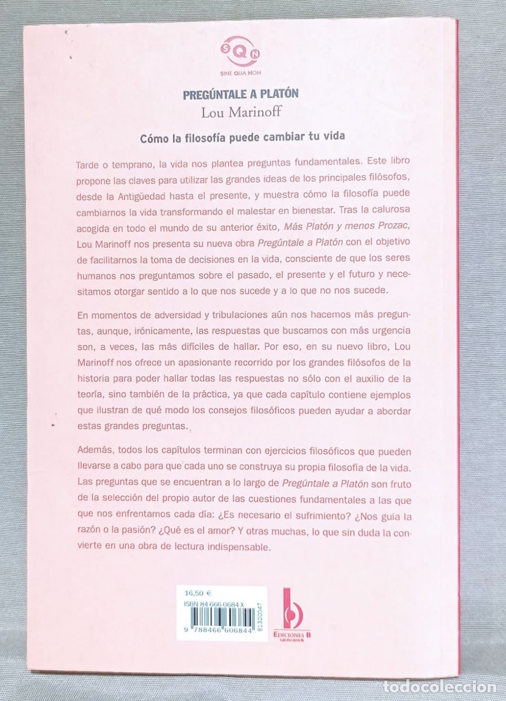 Libros de segunda mano: Preg&uacute;ntale a Plat&oacute;n. Lou Marinoff.ENV&Iacute;O GRATIS - Foto 2