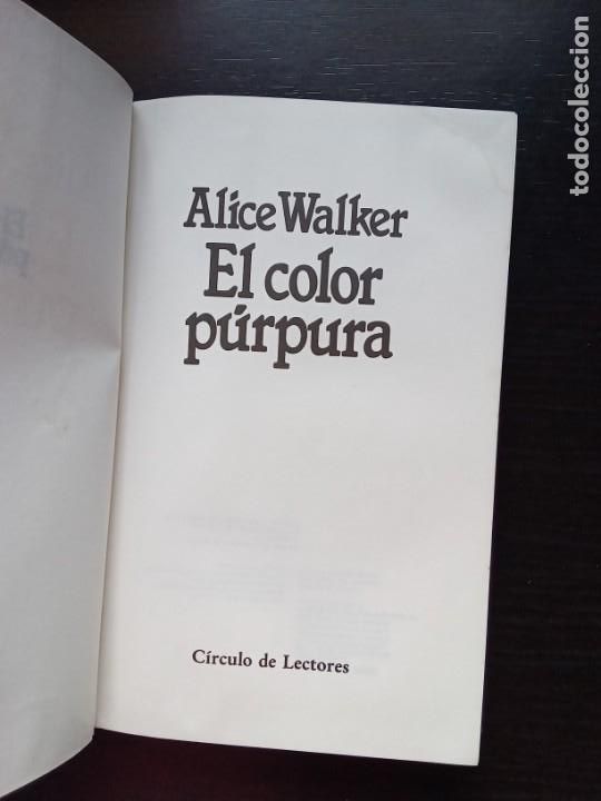 Libros de segunda mano: El color p&uacute;rpura.Alice Walker. - Foto 2