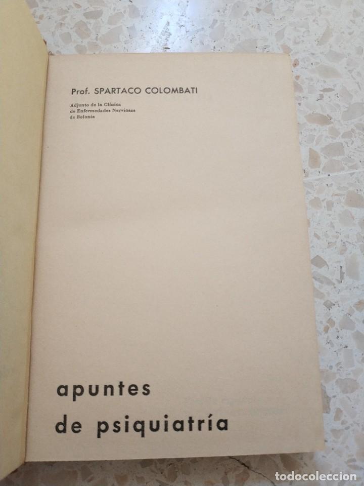 Libros de segunda mano: APUNTES DE PSIQUIATRIA.- S. COLOMBATI - Foto 2