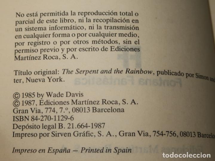 Libros de segunda mano: El enigma Zombi - Wade Davis - Mart&iacute;nez Roca (1987) - Foto 2