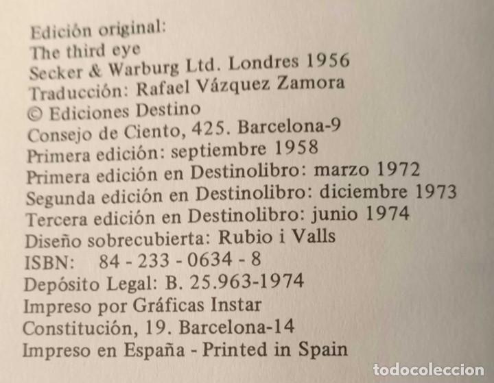 Libros de segunda mano: Libro: El Tercer Ojo, T. Lobsang Rampa, 1974 - Foto 4