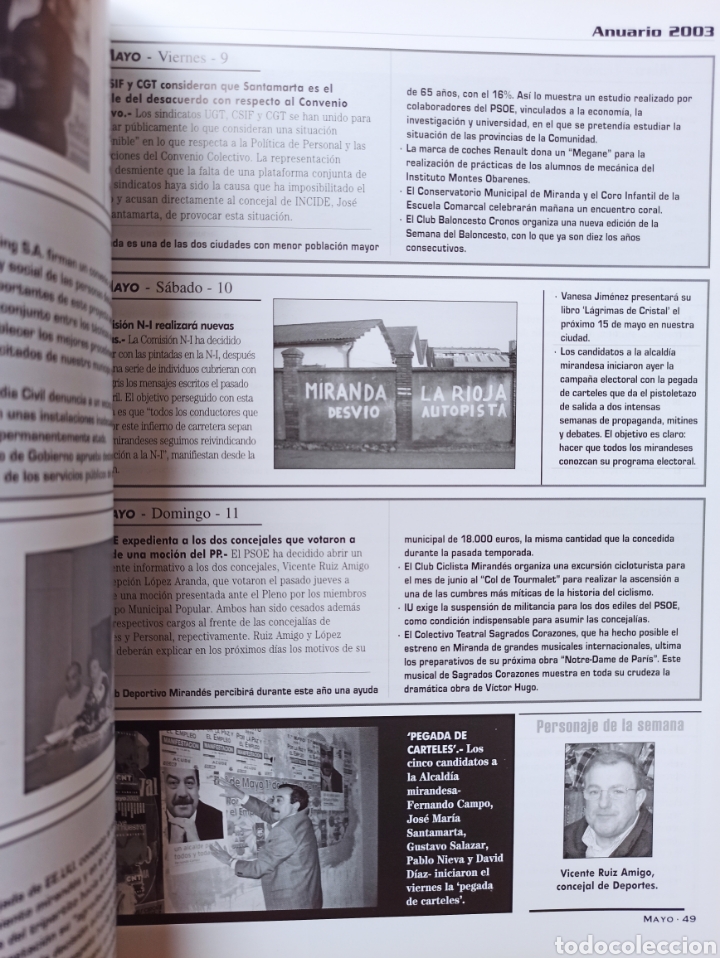 Libros de segunda mano: Anuario 2003 , Miranda de Ebro, editorial Miranda - Foto 3