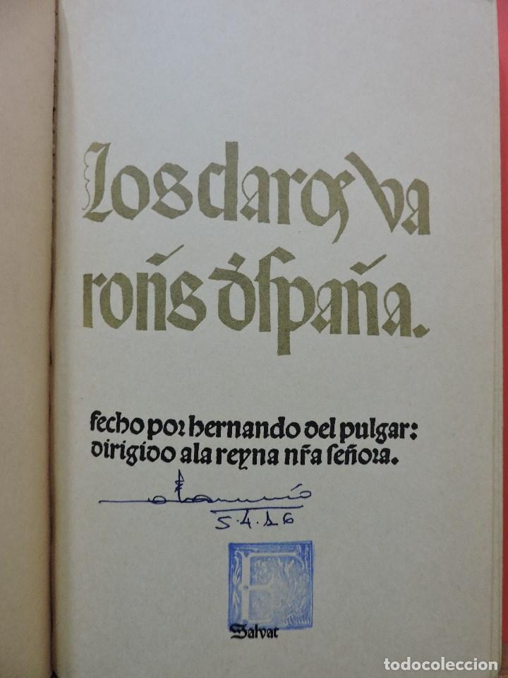 Libros de segunda mano: Claros Varones de Castilla. Edici&oacute;n Facs&iacute;mil. Salvat 1970 - Foto 2