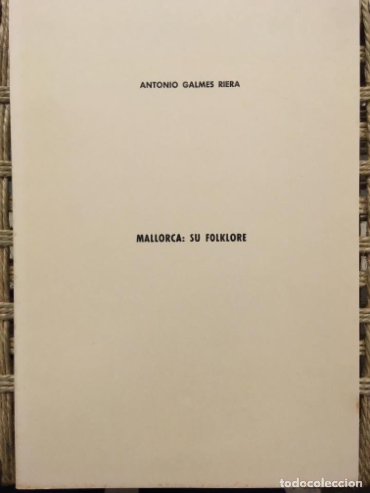 Livros em segunda m&atilde;o: MALLORCA : SU FOLKLORE, ANTONIO GALMES RIERA