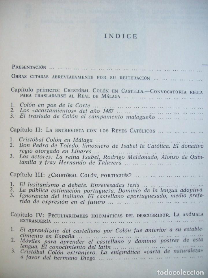 Libros de segunda mano: El &rdquo;Portugu&eacute;s&rdquo; Cristobal Col&oacute;n en Castilla. (Con facs&iacute;mil) - Foto 3
