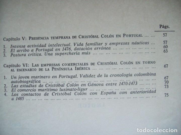 Libros de segunda mano: El &rdquo;Portugu&eacute;s&rdquo; Cristobal Col&oacute;n en Castilla. (Con facs&iacute;mil) - Foto 4
