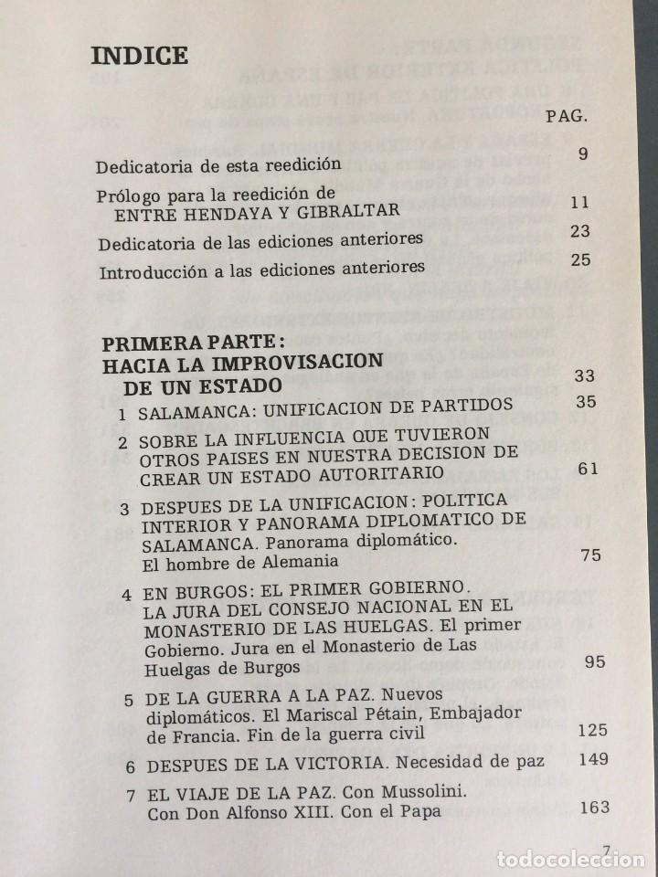 Libros de segunda mano: ENTRE HENDAYA Y GIBRALTAR - Ram&oacute;n Serrano S&uacute;&ntilde;er - Foto 4