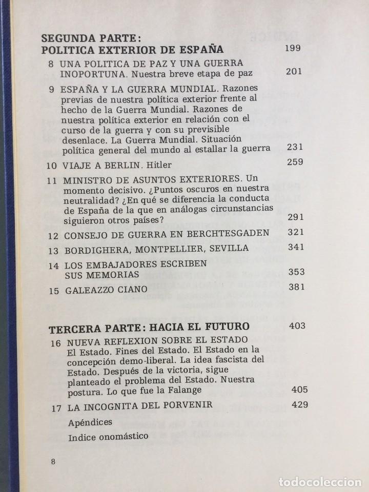 Libros de segunda mano: ENTRE HENDAYA Y GIBRALTAR - Ram&oacute;n Serrano S&uacute;&ntilde;er - Foto 5
