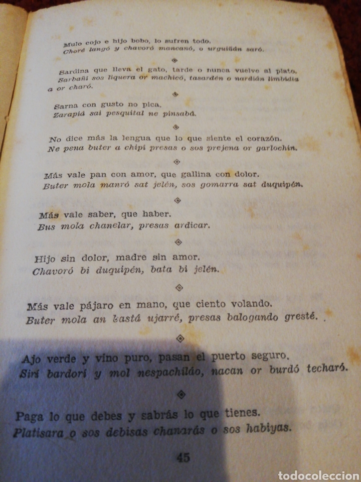 Libros de segunda mano: APUNTES DEL DIALECTO CAL&Oacute; O GITANO PURO 1943 - Foto 4