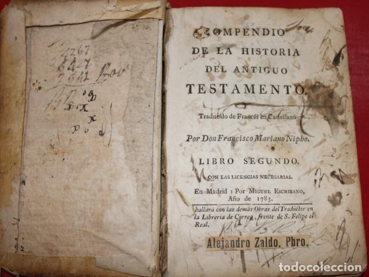 Libros de segunda mano: LIBRO: COMPENDIO DE LA HISTORIA DEL ANTIGUO TESTAMENTO, 1783 - Foto 3