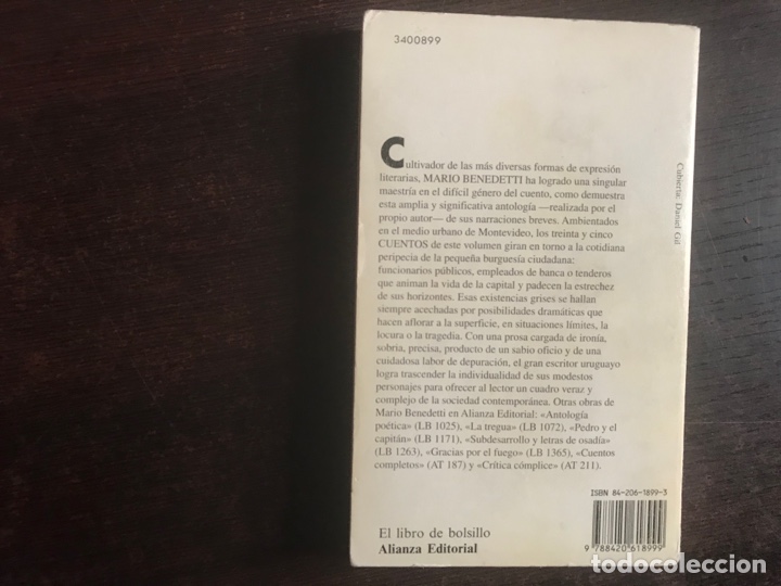 Libros de segunda mano: Cuentos. Mario Benedetti. Alianza editorial - Foto 2