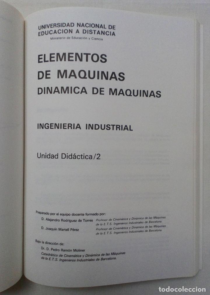Libros de segunda mano: ELEMENTOS DE M&Aacute;QUINAS. U.N.E.D. - Foto 3