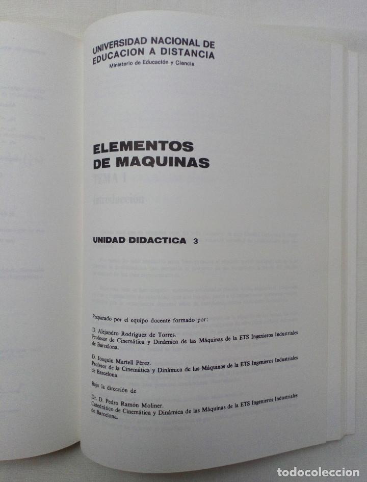 Libros de segunda mano: ELEMENTOS DE M&Aacute;QUINAS. U.N.E.D. - Foto 4