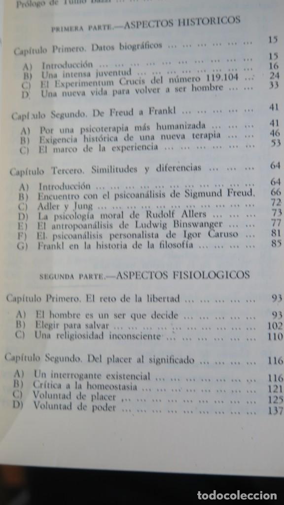 Libros de segunda mano: DE FREUD A FRANKL. INTERROGANTES SOBRE EL VACIO EXISTENCIAL - Foto 2