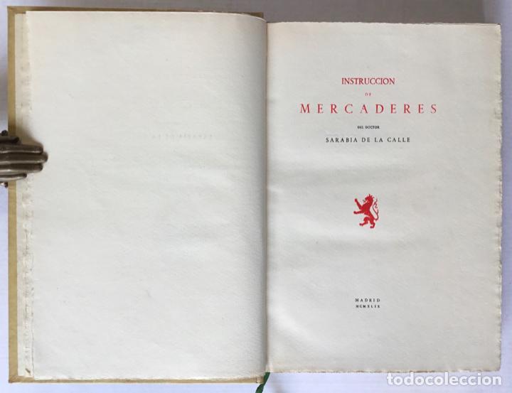 Libros de segunda mano: INSTRUCCION DE MERCADERES. - CALLE, Sarabia de la. - Foto 2